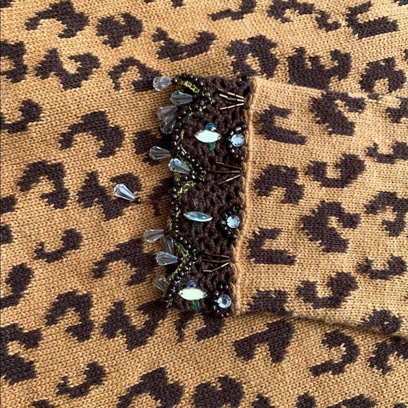 Storybook Knits Leopard Print Cardigan Sweater - Picture 4 of 6